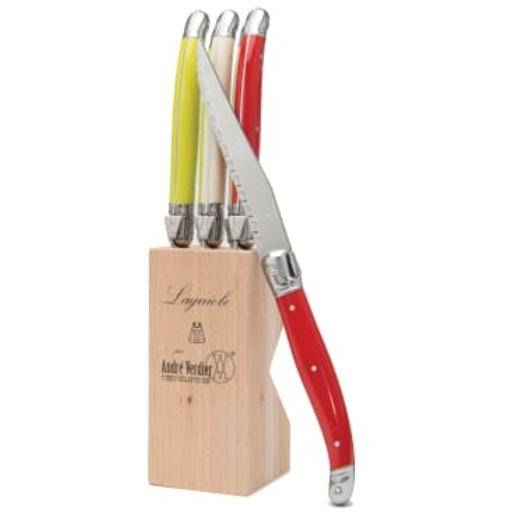 LAGUIOLE STEAK KNIVES ANDRE VERDIER 6PC FAN